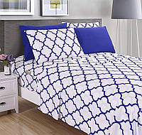 Quatrefoil Royal Blue Twin/Twin XL Elegant Comfort 6Piece Quatrefoil Печатный комплект постельного белья