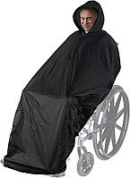 Czarny Водонепроникне пончо Anyoo для інвалідних візків. Легкий чохолпончо від дощу з еластичними стрічка