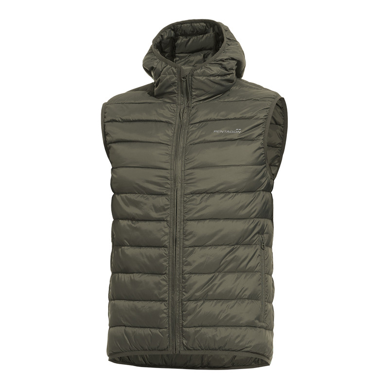 Утеплений жилет Pentagon AURORA HOOD VEST K04011 Medium, RAL7013 (Олива)