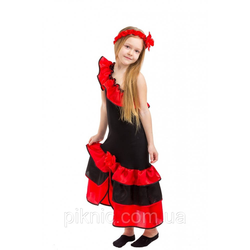 Детский карнавальный костюм Испанки для девочки 5,6,7,8 лет 353 - фото 2 - id-p1947979887