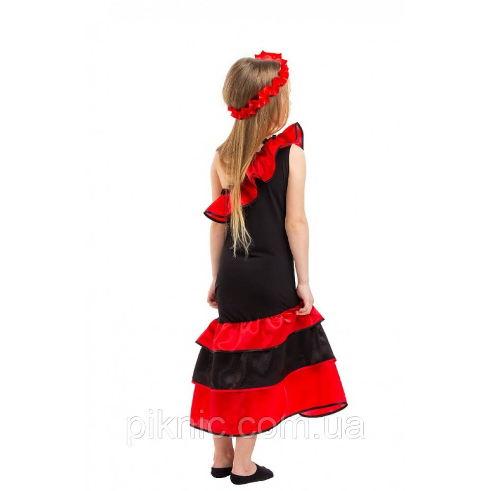 Детский карнавальный костюм Испанки для девочки 5,6,7,8 лет 353 - фото 3 - id-p1947979887