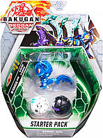 Bakugan Geogan Rising Starter Pack с картами персонажей Ferascal Ultra и еще двумя