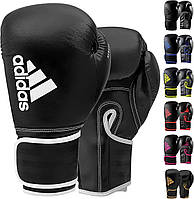 Black/White 12oz Adidas Boxing Gloves Hybrid 80 для бокса, кикбоксинга, ММА, сумок, тренировок и фитнеса