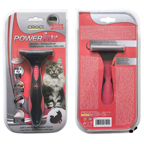 Фурмінатор Croci Powerfur М для вичісування довгошерстих котів вагою понад 4,5 кг, лезо 6.5 см (C6067192), фото 1