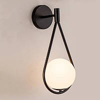 Настінний світильник бра чорний з матовим плафоном 10W (WL103)