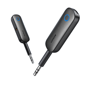 Bluetooth 5.0 Аудіо Передавач Приймач Ugreen USB-3.5мм AUX Стерео Чорний з Вбудованим Акумулятором (80893)