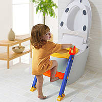 Детское сиденье со ступенькой и ручками на стульчак унитаза Safety Kids Childr Toilet Trainer NST