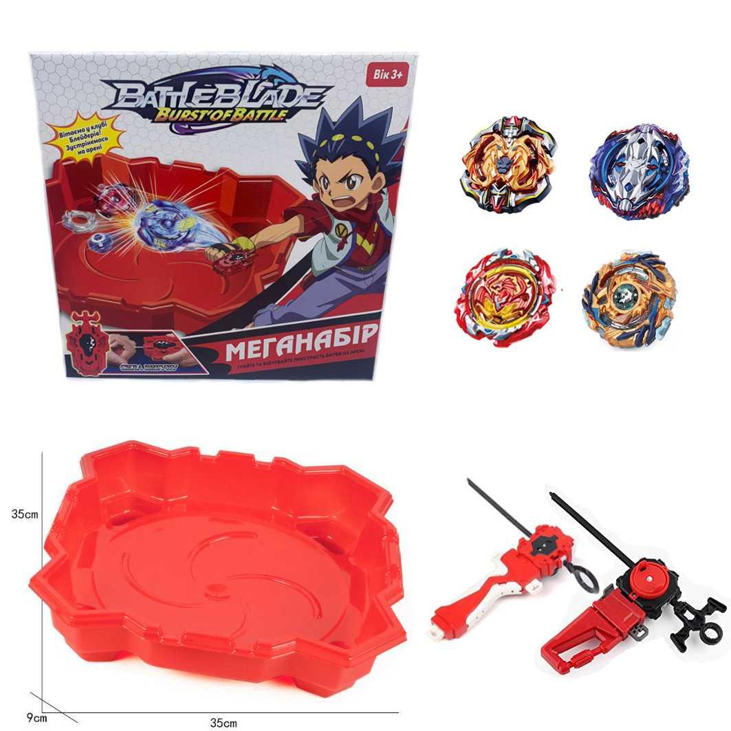Набір бейблейдів 4 шт B79,B115, B117, B118 (beyblade) з ареною, фото 1