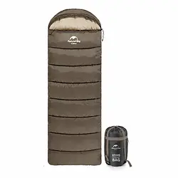 Спальний мішок Naturehike U350 NH20MSD07 Brown з капюшоном, левий