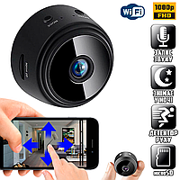 Мини камера видеонаблюдения WiFi 9A-Mini для безопасности дома 1080p, ночная съёмка, слот microSD NST
