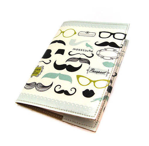 Модная обложка на паспорт Усы с очками (ID#341393648), цена: 233 ...
