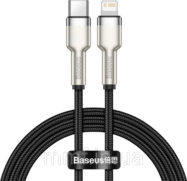 Кабель Baseus Cafule Series Metal Data Cable Type-C to iP PD 20W 1m / Black