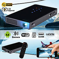 Портативный мини проектор P8-Android FullHD 1/8Гб, аккумуляторный TF/USB/HDMI/WiFi/Bluetooth+Пульт NST