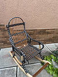 Крісло качалка розбірне .колір Графіт з білою вставкою, фото 2