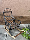 Крісло качалка розбірне .колір Графіт з білою вставкою, фото 5