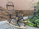 Крісло качалка розбірне .колір Графіт з білою вставкою, фото 4