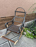 Крісло качалка розбірне .колір Графіт з білою вставкою, фото 8