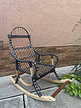 Крісло качалка розбірне .колір Графіт з білою вставкою, фото 3
