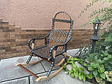 Крісло качалка розбірне .колір Графіт з білою вставкою, фото 10