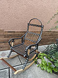 Крісло качалка розбірне .колір Графіт з білою вставкою, фото 9