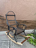 Крісло качалка розбірне .колір Графіт з білою вставкою, фото 6