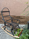 Крісло качалка розбірне .колір Графіт з білою вставкою, фото 7