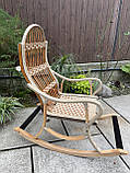 Крісло качалка Ротанг кавовий, фото 4