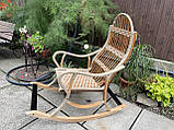Крісло качалка Ротанг кавовий, фото 3