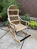 Крісло качалка Ротанг кавовий, фото 6