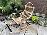 Крісло качалка Ротанг кавовий, фото 2