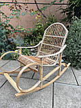 Крісло качалка Бук,ротанг кавовий, фото 5