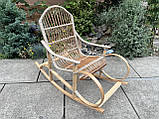 Крісло качалка Бук,ротанг кавовий, фото 2