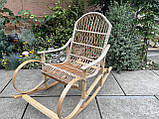 Крісло качалка Бук,ротанг кавовий, фото 6