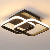 Светодиодный потолочный светильник, металический черный 34см