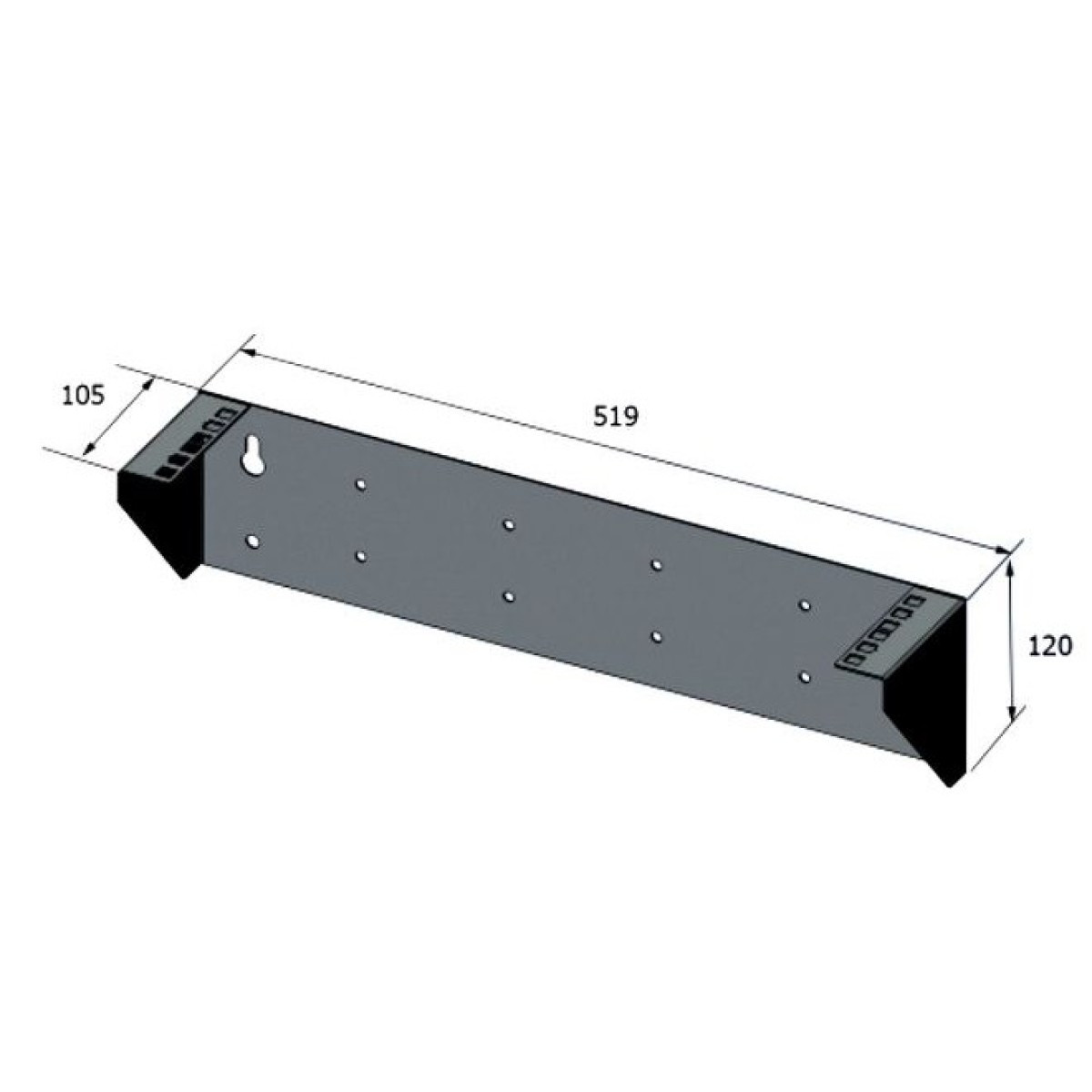 Кронштейн для вертикальної установки сервера 19" 2U (CMS-WWB2U-BK)