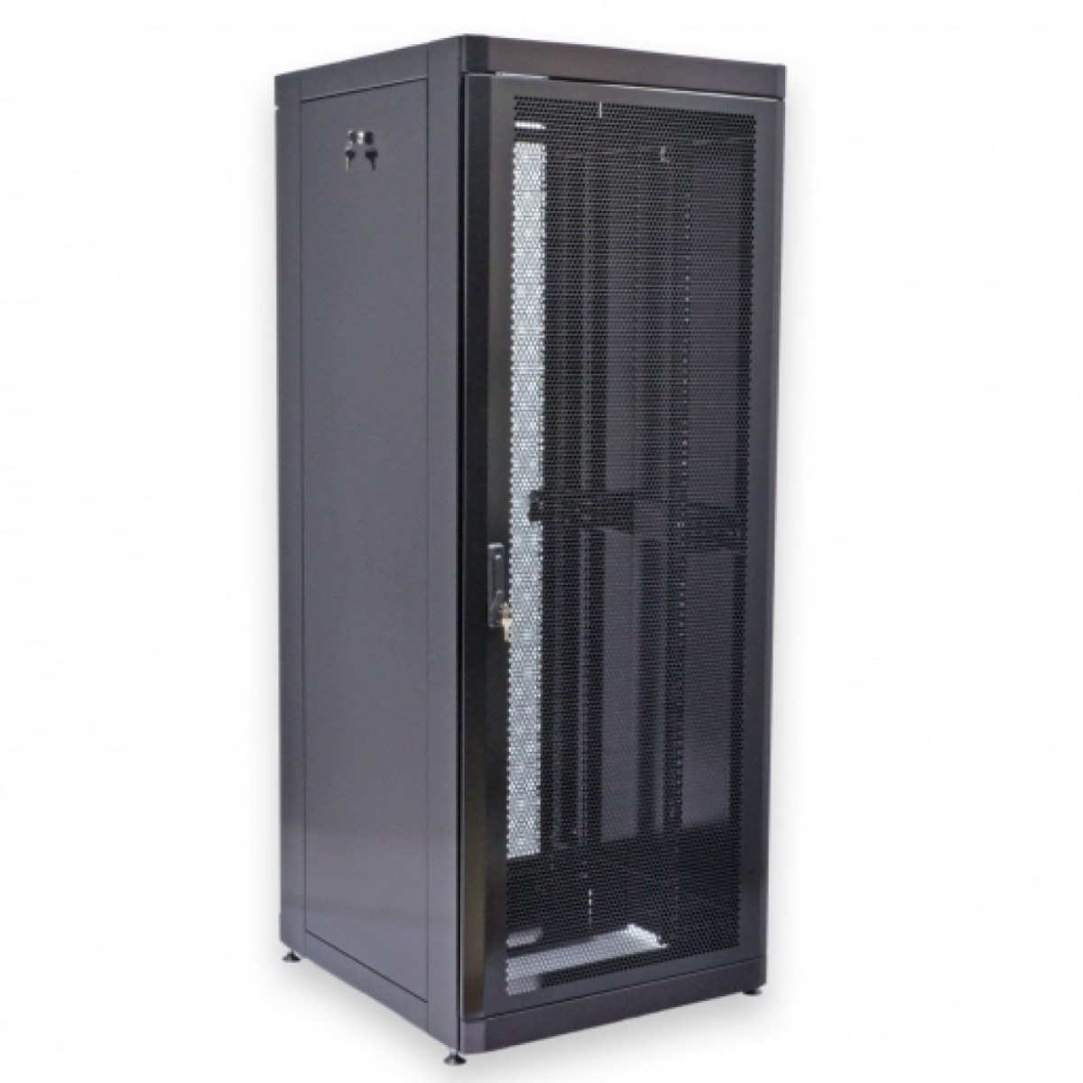 Шафа 19" 45U, 800х865 мм (Ш*Г), чорна, перфоровані двері (66%) (UA-MGSE4588MPB)