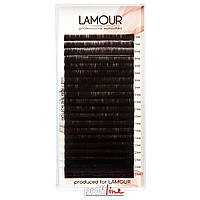 Ресницы для наращивания Lamour Dark Chocolate MIX 0.10 R (7-12)