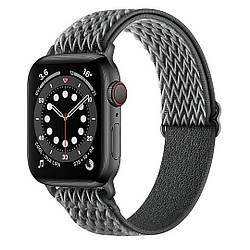 Еластичний нейлоновий ремінець для Apple Watch 42/44/45/49 mm Deep Gray