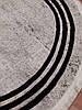 Круглий килим з бахромою 120*120 см біло-чорний REFORM CARPET Trend 1311, у вітальню, спальню, ванну, фото 3