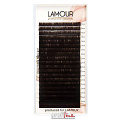 Вії для нарощування  Lamour Dark Chocolate MIX 0.10 R (10-14)