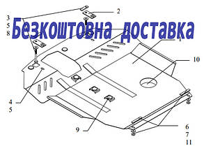 Захист двигуна Chery Elara (2006-2011) (Захист двигуна Чері Елара) Кольчуга