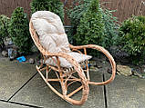 Крісло качалка Дитяча з косою +подушка беж, фото 8