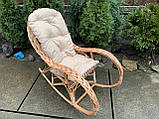 Крісло качалка Дитяча з косою +подушка беж, фото 7