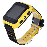 Детские умные смарт часы c GPS Smart baby watch Q529 с камерой прослушкой сим картой с трекером Желтый