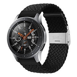 Еластичний нейлоновий ремінець для годинника Amazfit, Haylou, Huawei, Samsung, ширина 22 mm Black