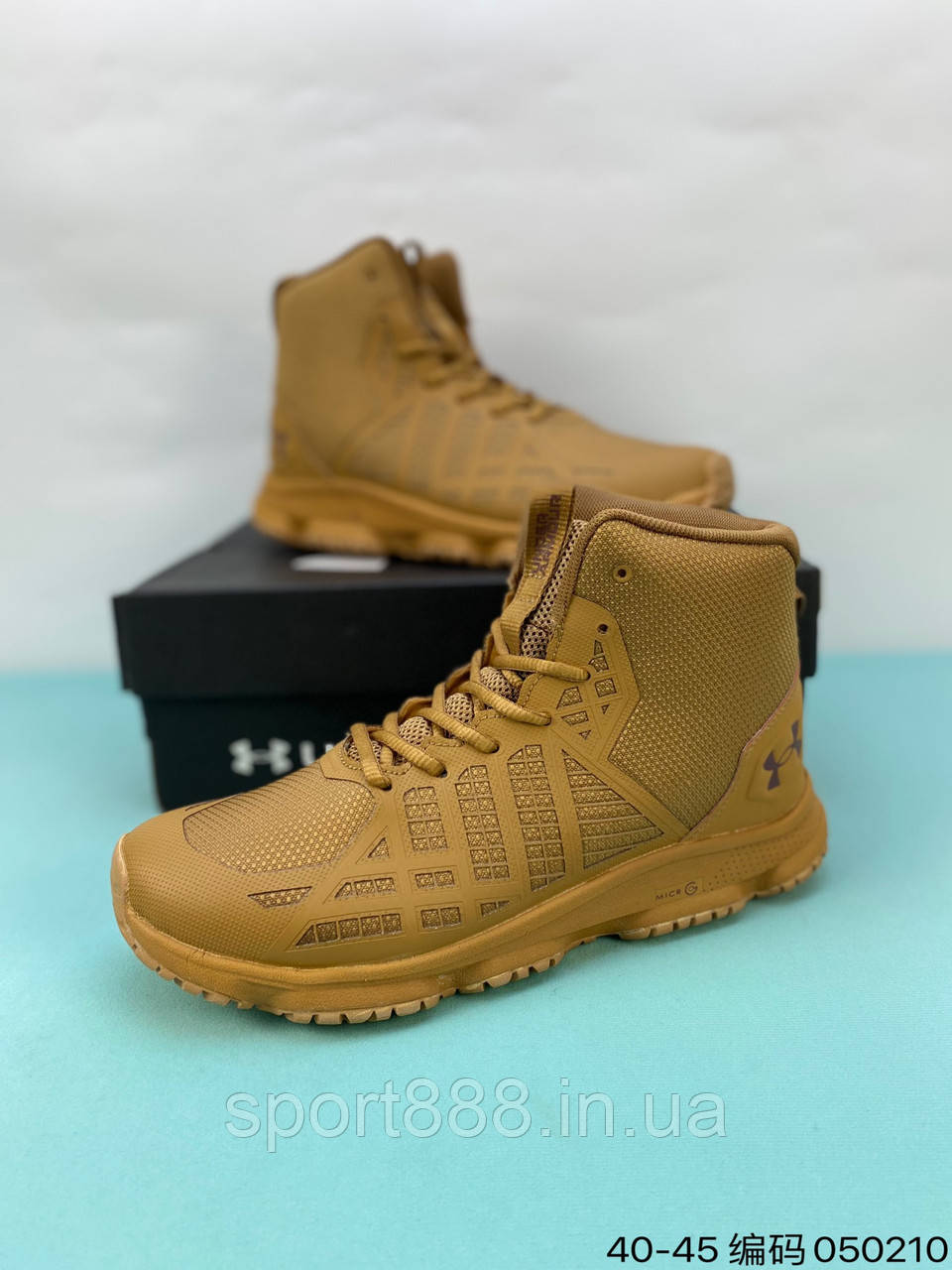 Eur40-45 кросівки високі чоловічі Under Armour Curry Street баскетбольні демісезоні  жовті, фото 1