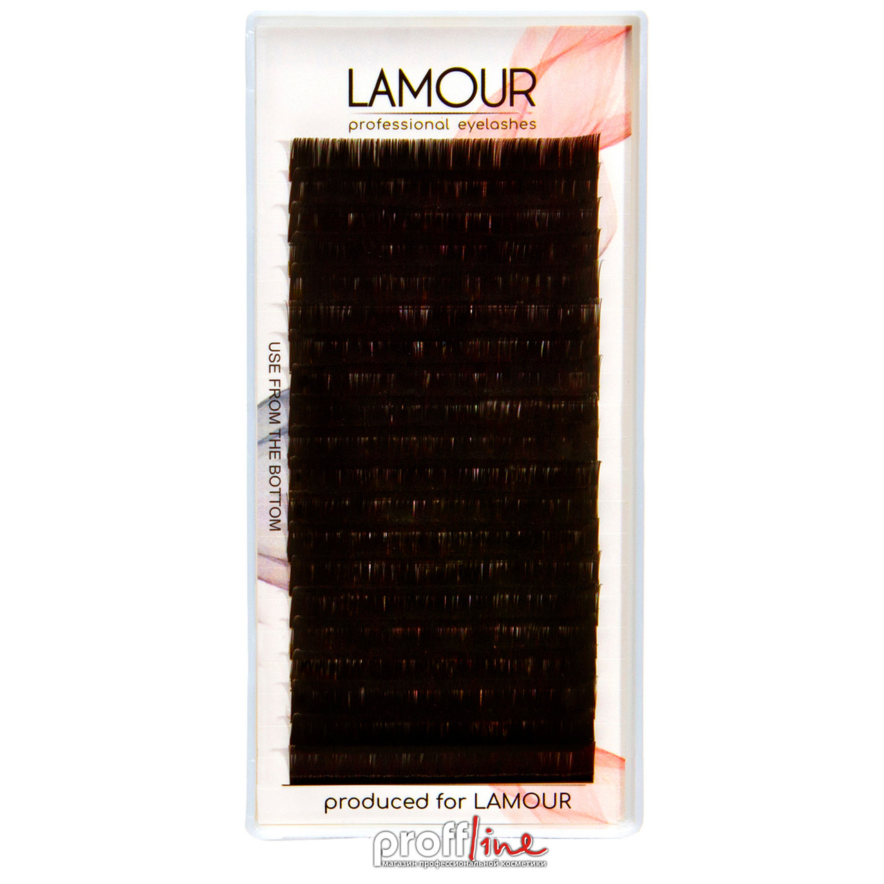 Вії для нарощування Lamour Dark Chocolate 0.07 R 10 мм