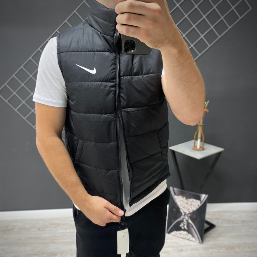 Мужская жилетка Nike, спортивная безрукавка Найк, черная (ID#1948052202 ...