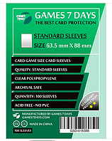 Протектори для карток Games7Days (63,5 х 88 мм, Card Game, 100 шт.) (STANDART)