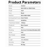 Кабель Mini HDMI до HDMI Vention 2м 4K 60Hz Двонаправлений Чорний, фото 7